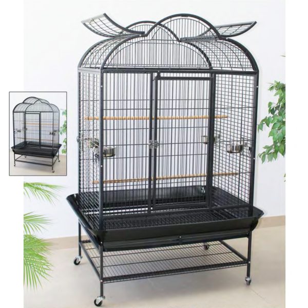 Jaula grande para loros guacamayos, cacatúas, habitáculo de aves grandes y medianas, jaulón amplio para loro ararauna, eclectus, loro yaco, amazonas, caiques, jardineros, refugio aves rapaces, CALIDAD PREMIUM.