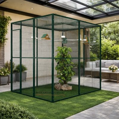 Pajarera de interior malla, para loros agaporni, loris, voladera de aves conures, pyrrhuras, aviario para pájaros canarios, periquitos, jilgueros, 205cm x 205cm, CALIDAD PREMIUM.