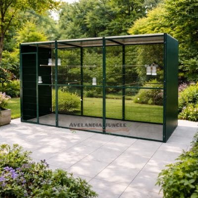 Pajarera de jardín para loros agaporni, loris, voladera de aves conures, pyrrhuras, aviario para pájaros canarios, periquitos, jilgueros, 300cm x 105cm, CALIDAD PREMIUM.