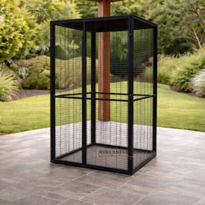 Jaulón para loros guacamayos, cacatúas, voladero para yacos, amazonas, jaula grande de pájaros conures, jardineros, caiques, habitáculo de loros y aves rapaces. 195cm x 108cm, CALIDAD PREMIUM.