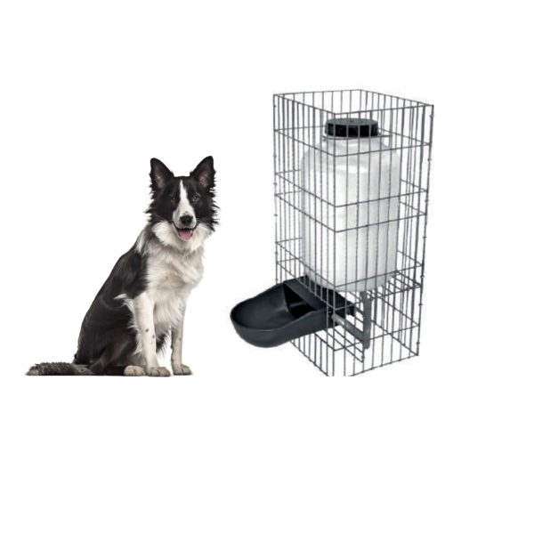 Bebedero semiautomático para todos los tamaños de perros, depósito 10l con nivel de agua constante, limpia y fresca, bebecan con rejilla antimordeduras, comedero canino elegible, CALIDAD PREMIUM.