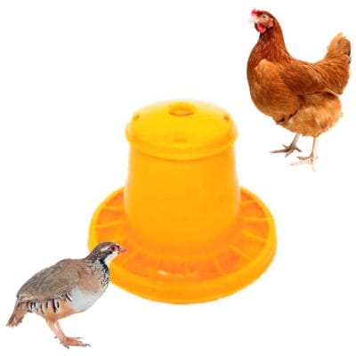 Comedero para aves de corral, tolva de plástico alimentario resistente para gallinas, perdices, pavos, 3,5kg de capacidad.