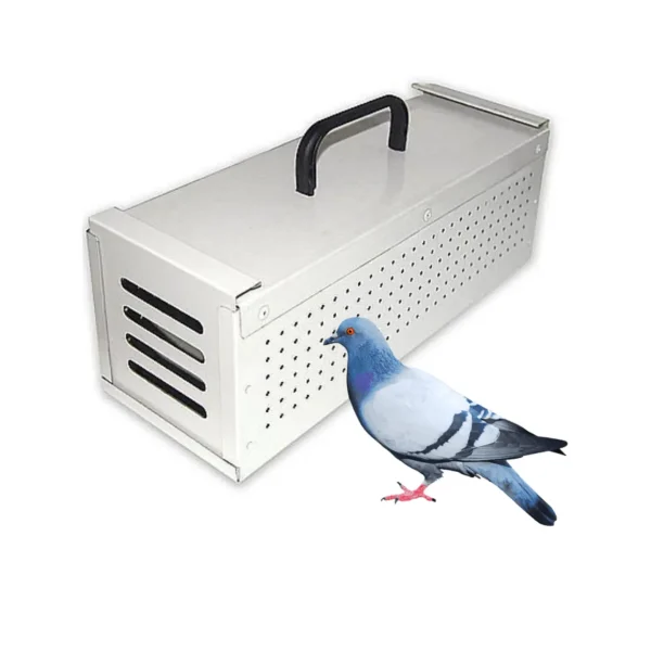 Transportín colombicultura, transporte ventilado para palomas deportivas, pichones, puertas con apertura guillotina, asa de transporte, refugio de palomos galvanizado resistente, CALIDAD PREMIUM.