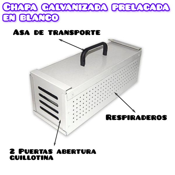 Jaula de exterior colombicultura, pelechero con patas galvanizado 6 departamentos, puertas frontales de fácil acceso, comederos de exterior cubiertos y bandejas de suelo extraíbles, CALIDAD PREMIUM. - Imagen 7