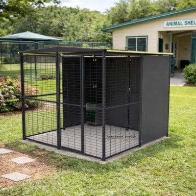Perrera profesional 2x2, refugio con techo para perros, box modular de alta calidad, resistente a la intemperie, CALIDAD PREMIUM.