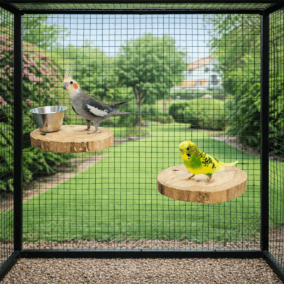 PERCHAS RODAJA PARA LOROS Y PÁJAROS