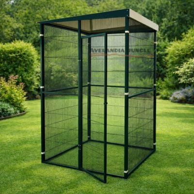 Pajarera exterior para loros agaporni, loris, voladera de aves conures, pyrrhuras, aviario de pájaros canarios, periquitos, jilgueros, 108cm x 203cm, CALIDAD PREMIUM.