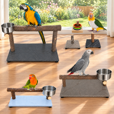 POSADEROS DE MESA PREMIUN ARTESANALES PARA LOROS